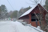 Potton : le pont couvert de la Frontière enfin stabilisé